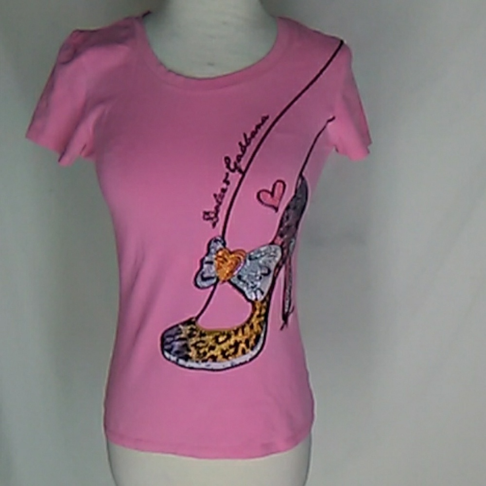 Dolce & Gabbana Pink Knit Shirt Sexy Shoe Design L